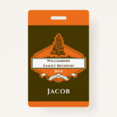 Aangepaste stamboom Logo Reunion Naam Badge (Voorkant)
