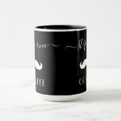 Aangepaste stap één COFFEE Mustache Funny Mannen k Mok (Midden)