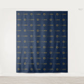 Aangepaste stap en Logo Business Event Backdrop he Wandkleed (Voorkant)