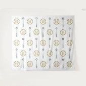 Aangepaste stap & Herhaal twee Logo Event Achtergr Wandkleed (Voorkant (horizontaal))