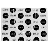 Aangepaste stap twee Logo en herhaal zakelijke gri Groot Cadeauzakje (Achterkant)