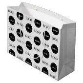 Aangepaste stap twee Logo en herhaal zakelijke gri Groot Cadeauzakje (Achterkant Gekanteld)