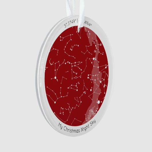 Aangepaste Star-kaart - Acrylkerstversiering Ornament (voorkant)