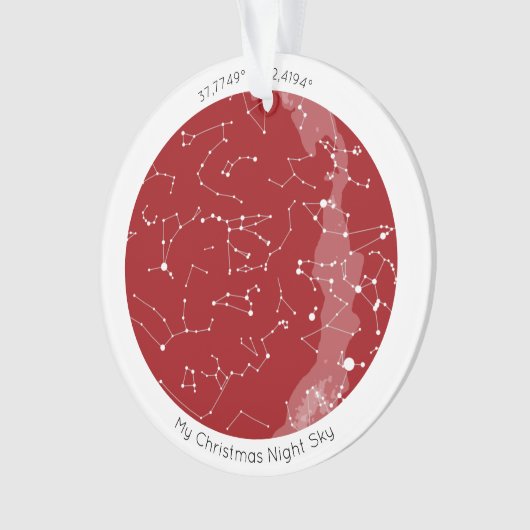 Aangepaste Star-kaart - Acrylkerstversiering  Ornament (voorkant)