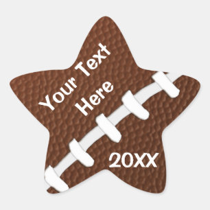 Aangepaste STAR-stickers met vormig Football Ster Sticker