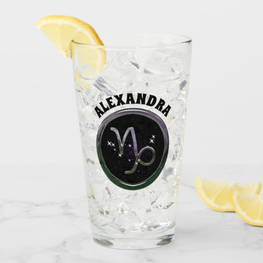 Aangepaste Steenbok Glas (Voorkant ijs)