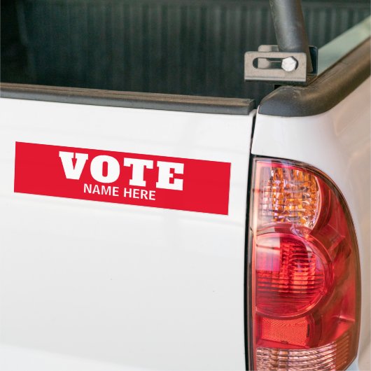 AANGEPASTE STEM KIEZERS KANDIDAAT VERKIEZING BUMPERSTICKER (Op Truck)