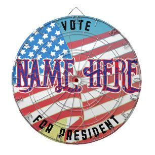 Aangepaste STEM OP DE PRESIDENT Grunge Vintage Vla Dartbord