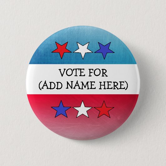 Aangepaste "Stemming voor" Verkiezing Naam Button  (Voorkant)