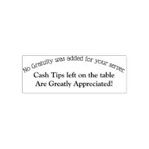 Aangepaste stempel voor tips .