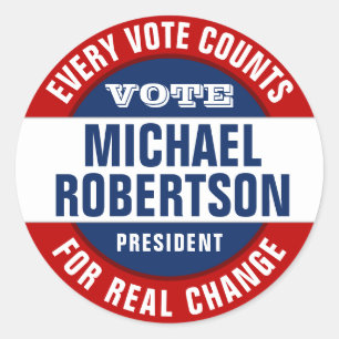 Aangepaste stemsticker ronde sticker