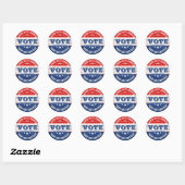 Aangepaste stemsticker ronde sticker (Vel)