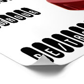 Aangepaste Steno Red Machine Afdrukken Poster (Hoek)