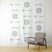 Aangepaste Step & Repeat Drie Logo Evenementen Ach Wandkleed (In situ)