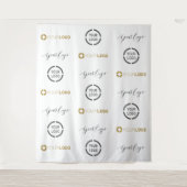 Aangepaste Step & Repeat Drie Logo Evenementen Ach Wandkleed (Voorkant)