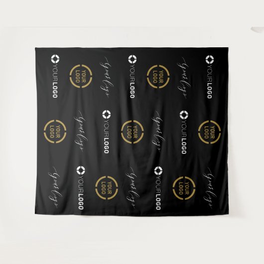 Aangepaste Step & Repeat Drie Logo Evenementen Ach Wandkleed (Voorkant (horizontaal))