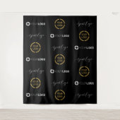 Aangepaste Step & Repeat Drie Logo Evenementen Ach Wandkleed (Voorkant)