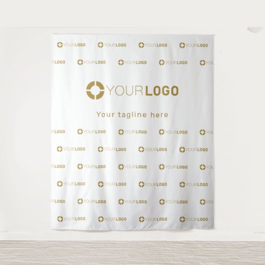 Aangepaste Step & Repeat Logo Zakelijke Evenemente Wandkleed (Voorkant)