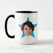 Aangepaste ster gezicht Uniek Gift Voor Vrienden s Mok (Links)