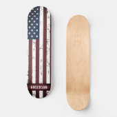 Aangepaste sterren en Stripes Amerikaanse vlag Skateboard (Voorkant)