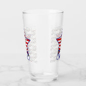 Aangepaste sterren in strepen honkbal glas (Rechts)