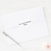 Aangepaste Sticker - Hartvormig (Envelop)