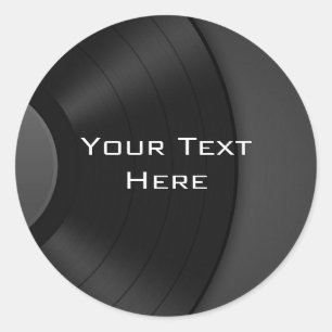 Aangepaste sticker met vinylachtergrond