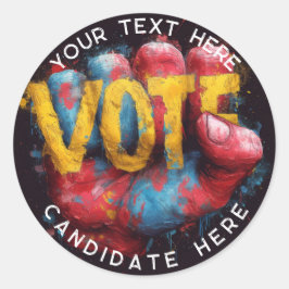 Aangepaste sticker : Retro American Vote 2024 Stic