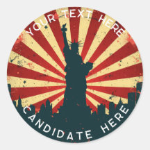 Aangepaste sticker : Retro American Vote 2024 Stic