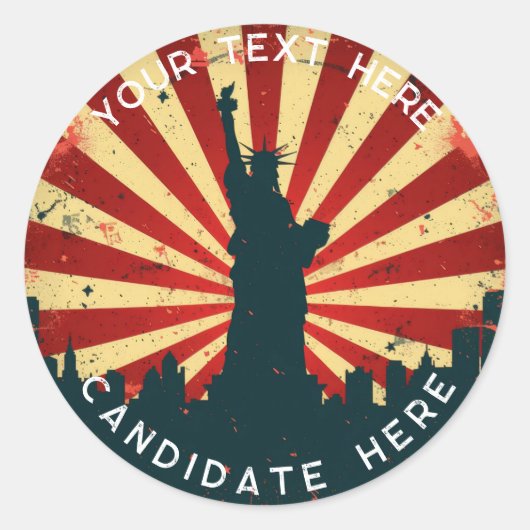 Aangepaste sticker : Retro American Vote 2024 Stic (Voorkant)