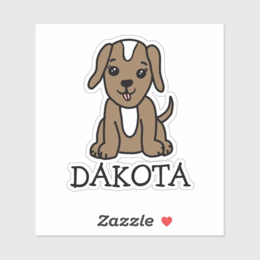 Aangepaste Sticker van de Naam van de Puppy Dog va (Vel)