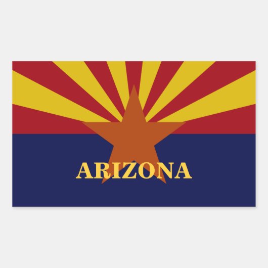 Aangepaste Sticker voor de vlag van Arizona (Voorkant)