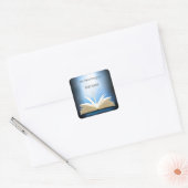 Aangepaste Sticker voor Open Book Design Bookplate (Envelop)