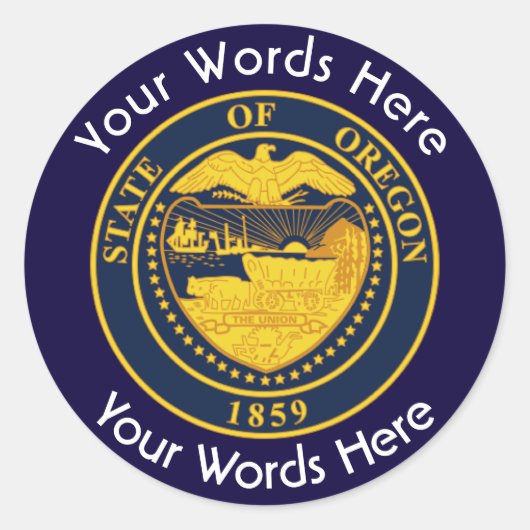 Aangepaste Sticker voor Oregon Great Seal (Voorkant)
