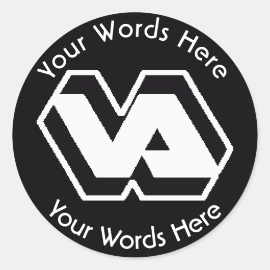 Aangepaste Sticker voor Veteranenadministratie VA (Voorkant)
