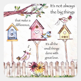 Aangepaste stickers Birdhouse schilderij