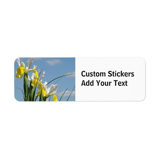 Aangepaste stickers labels Voeg uw tekst toe Iriss (Voorkant)