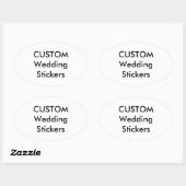 Aangepaste Stickers OVAAL GLANZEND (4 pk.) (Vel)