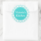 Aangepaste Stickers Turquoise Pattern (Tas)