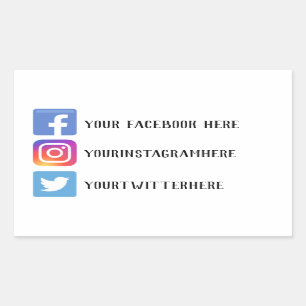 Aangepaste Stickers voor sociale media