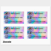 Aangepaste Stickers voor sociale media Faux Holo (Vel)