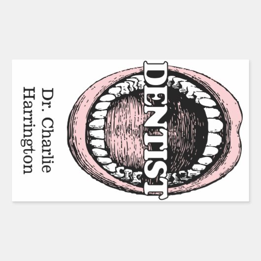 Aangepaste stickers voor tandartsen (Voorkant)