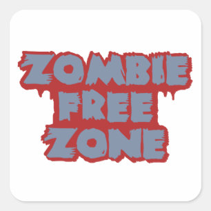 Aangepaste stickers voor Zombie Free Zone