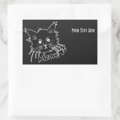 Aangepaste stickers voor zwarte kat (Tas)