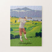 Aangepaste stijl Hoogland Golfscène Legpuzzel (Verticaal)