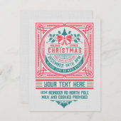 Aangepaste  stijl kerst Kaart uitnodiging (Voorkant / Achterkant)