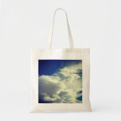 Aangepaste stijlblauwe hemelvierkant foto tote bag (Voorkant)