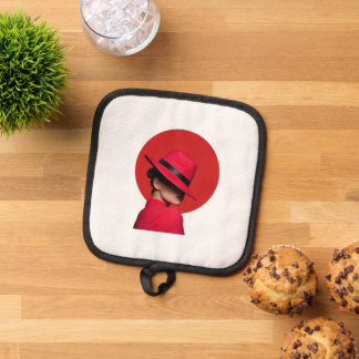 Aangepaste stijlvolle bijpassende ovenwant pannenlap