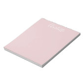 Aangepaste stijlvolle kalligrafie Naam Blush Pink Notitieblok (Gedraaid)