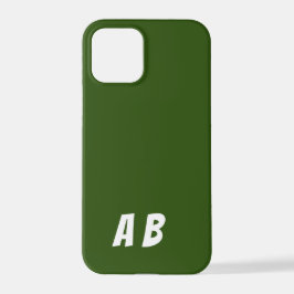 Aangepaste stijlvolle moderne Naam groene kleur. iPhone 12 Pro Hoesje